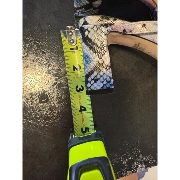 Jessica Simpson Blue Black White Snakeskin Heels Size 6M - Picture 10 of 10